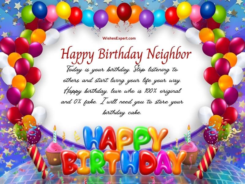 Funny Birthday Wishes for Neighbor