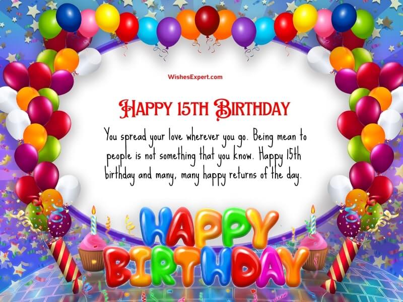 35 Best 15th Birthday Wishes And Messages