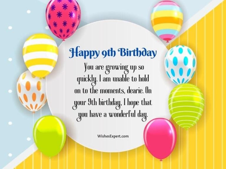 Happy 9th birthday wishes with images