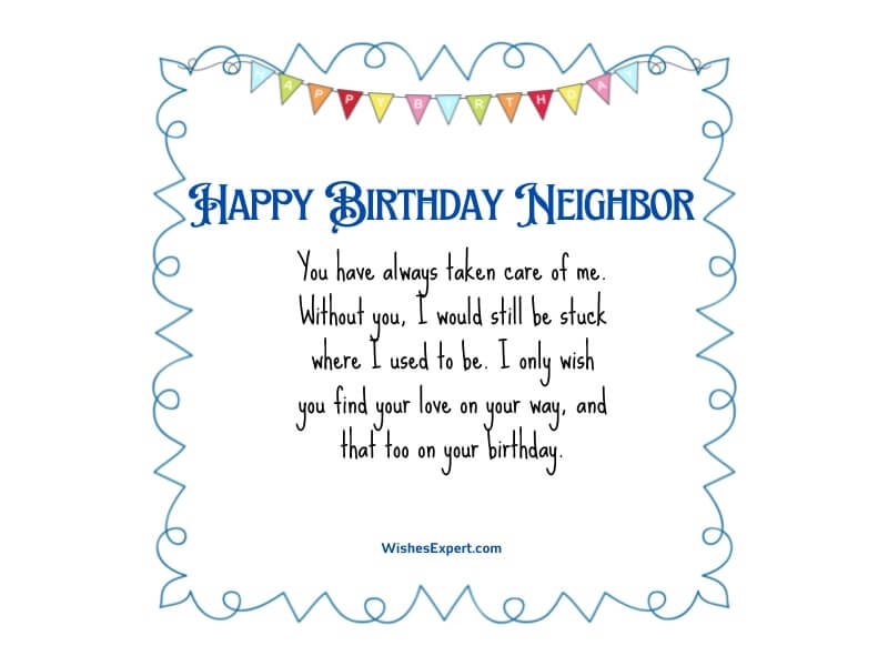 Happy birthday neighbor