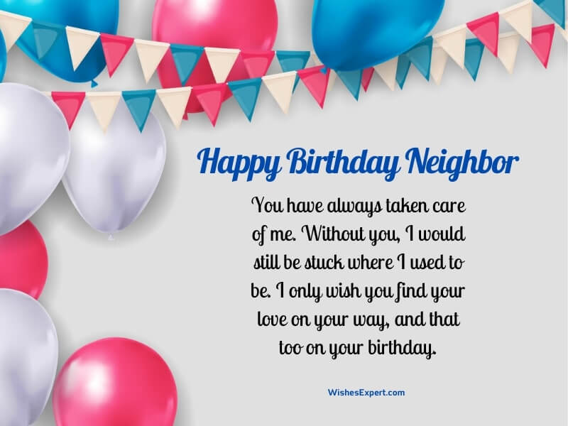 Happy birthday neighbor