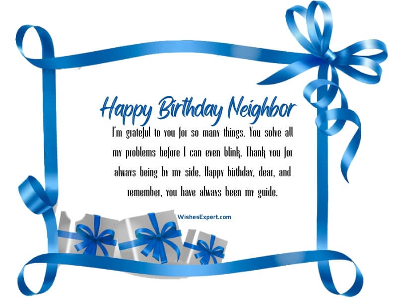 Happy birthday neighbor