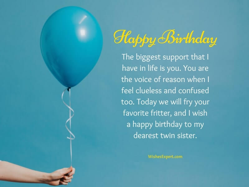 Happy birthday twin sister