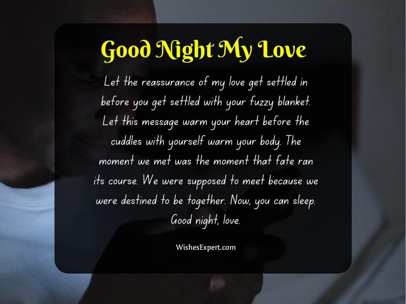 Romantic good night paragraph for her
