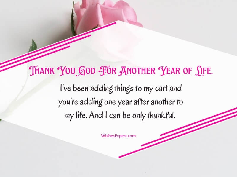 Thankful Quotes To God For My Birthday