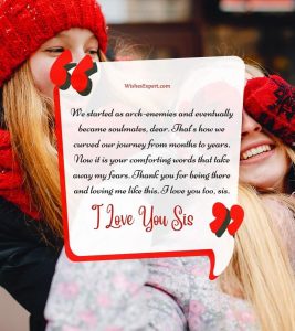 35 Heartfelt I Love You Messages for Sister