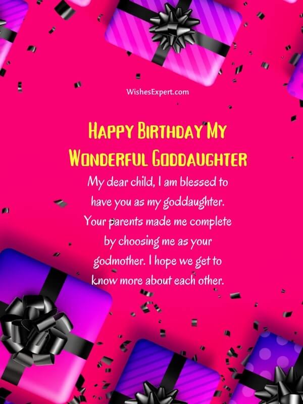 Birthday Wishes for Goddaughter with Images