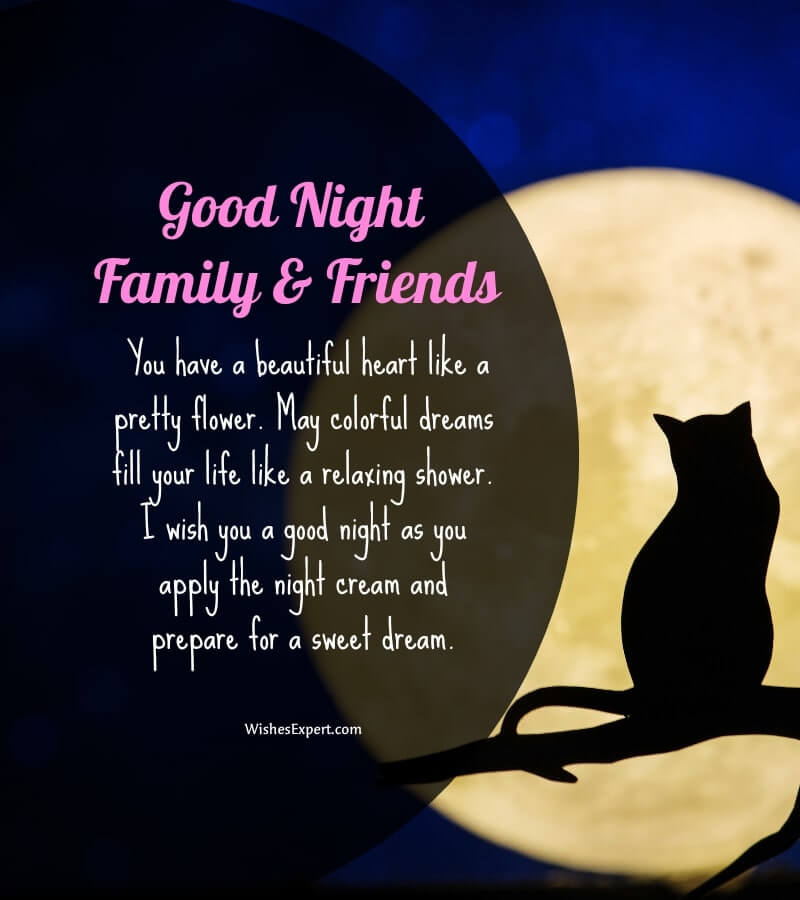 Good Night Wishes for Family and Friends