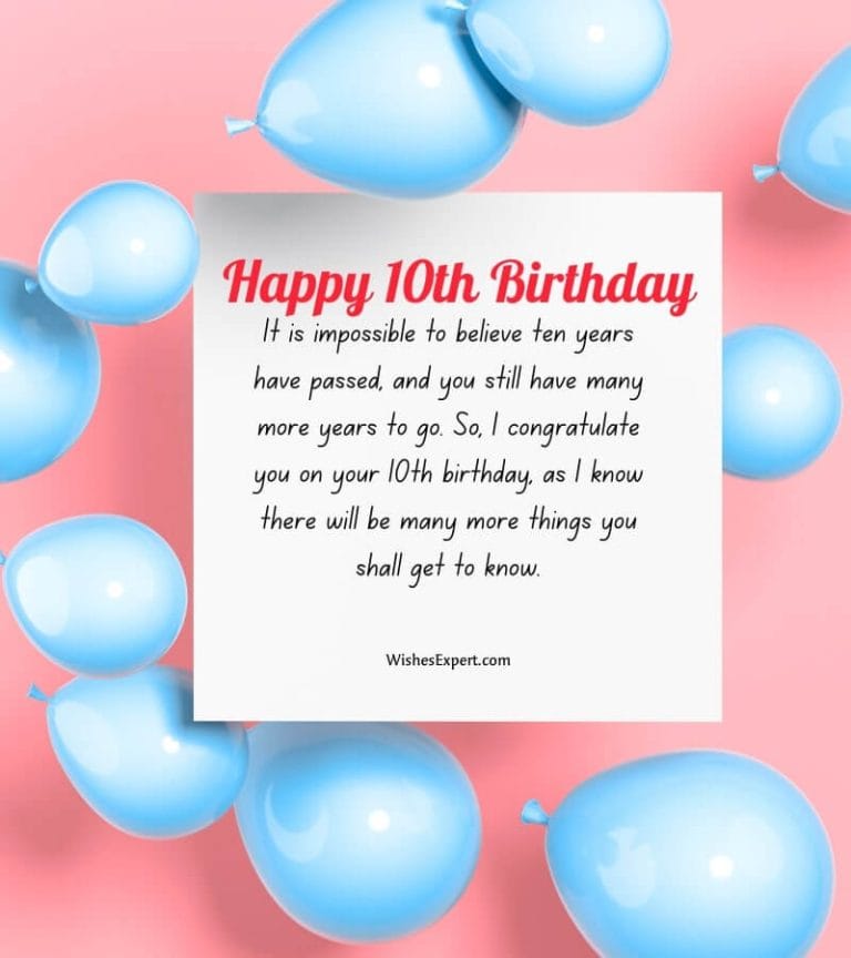 Happy 10th Birthday wishes