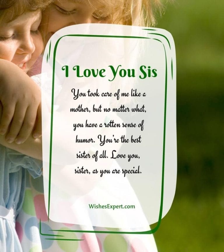 35 Heartfelt I Love You Messages For Sister