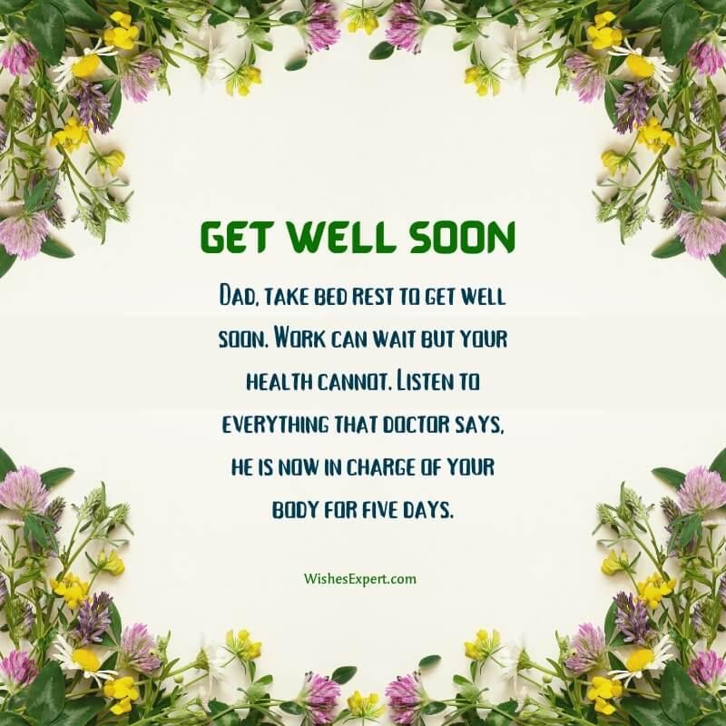 Get Well Soon Wishes for Dad 