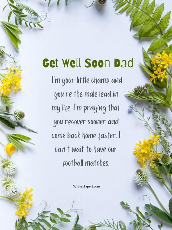 Get Well Soon Wishes for Dad From Son