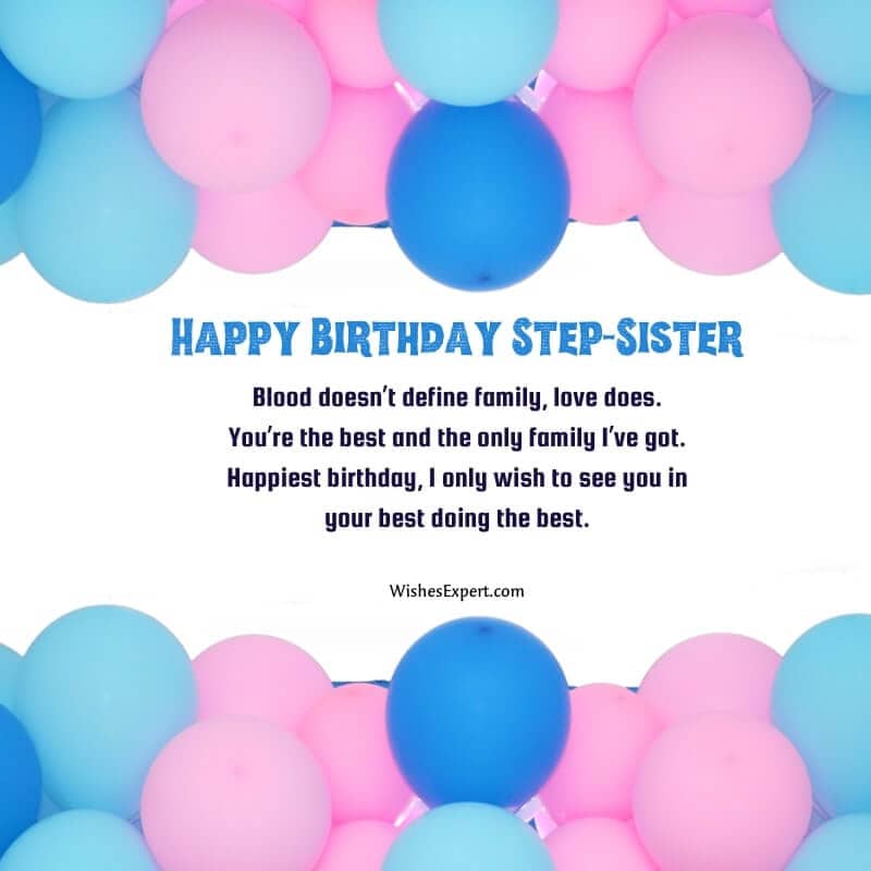 Happy Birthday Wishes For Step-sister