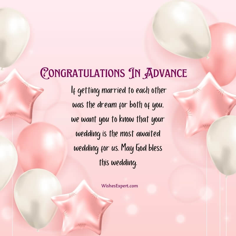 Simple Advance Marriage Wishes