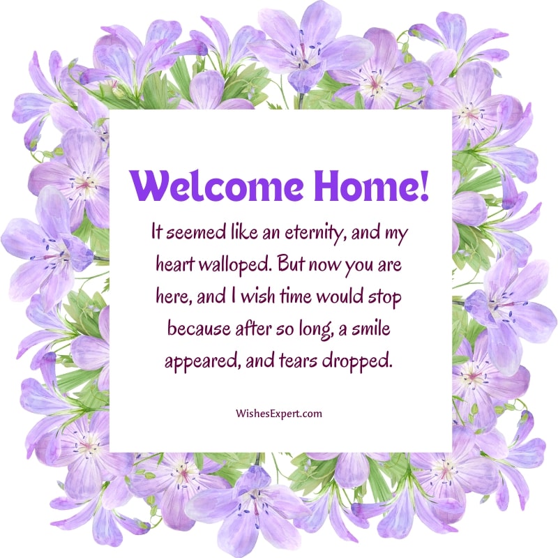 Welcome Back Home Messages for Husband