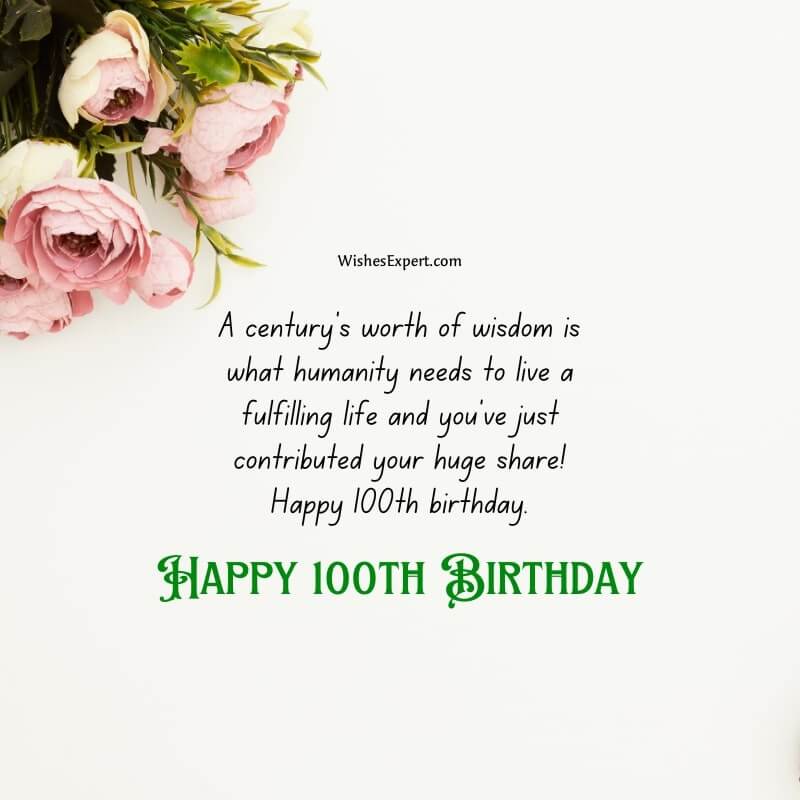 100th Birthday Greetings
