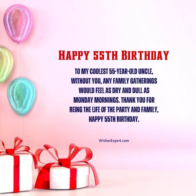 20 Fabulous 55th Birthday Wishes And Quotes