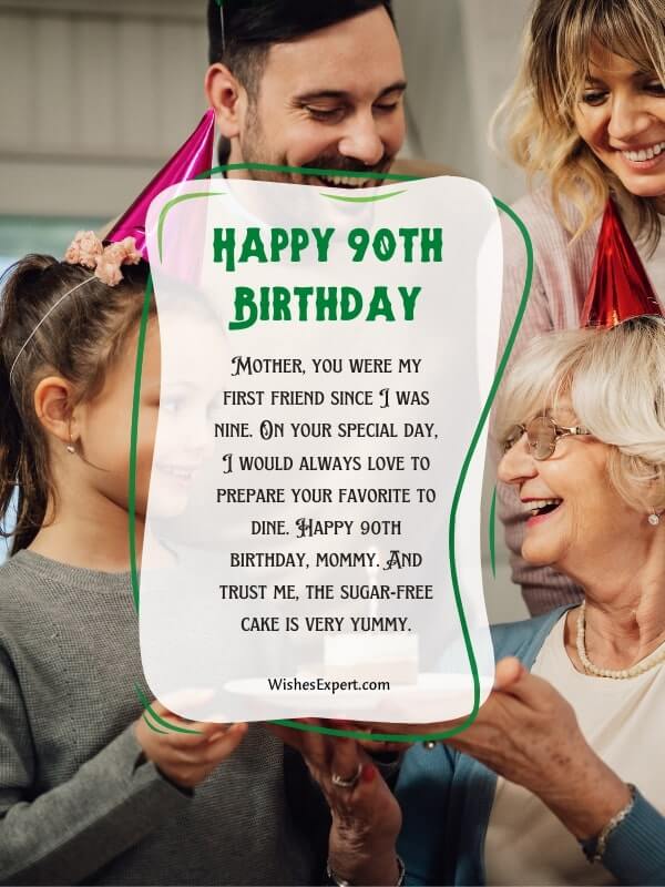 90th Birthday Wishes For Mom