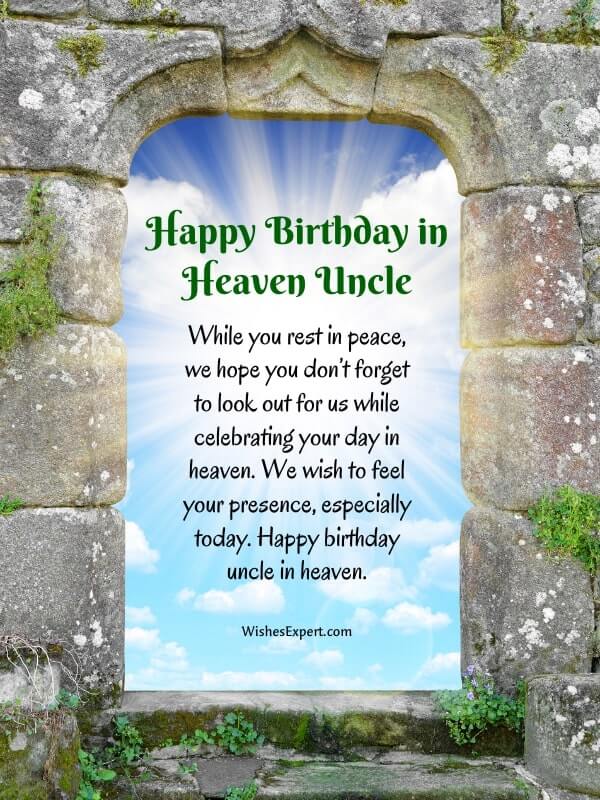 Birthday Quotes For Uncle in Heaven