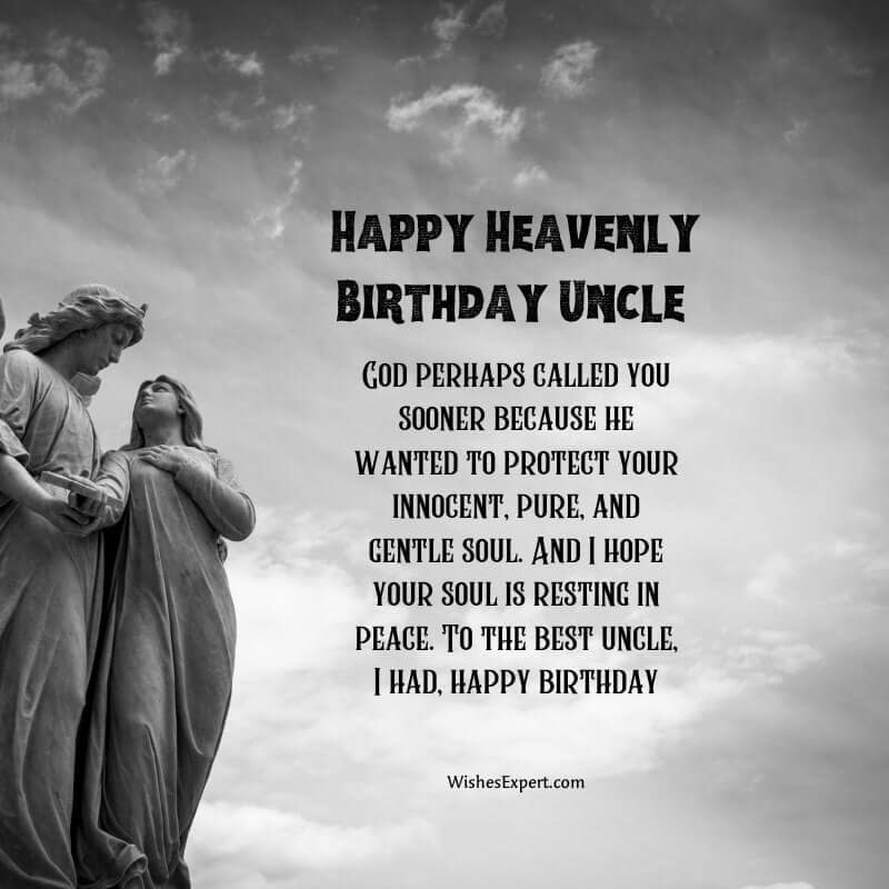 Birthday Wishes For Uncle In Heaven