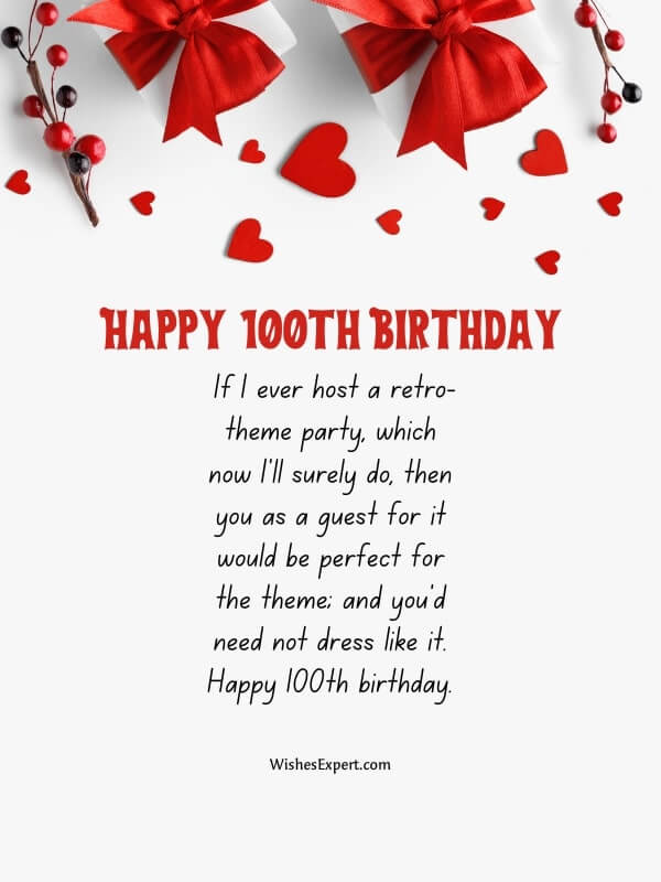 Happy 100th Birthday Sayings