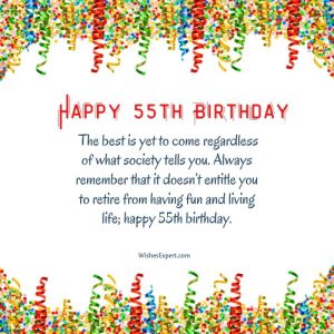 20+ Fabulous 55th Birthday Wishes And Quotes