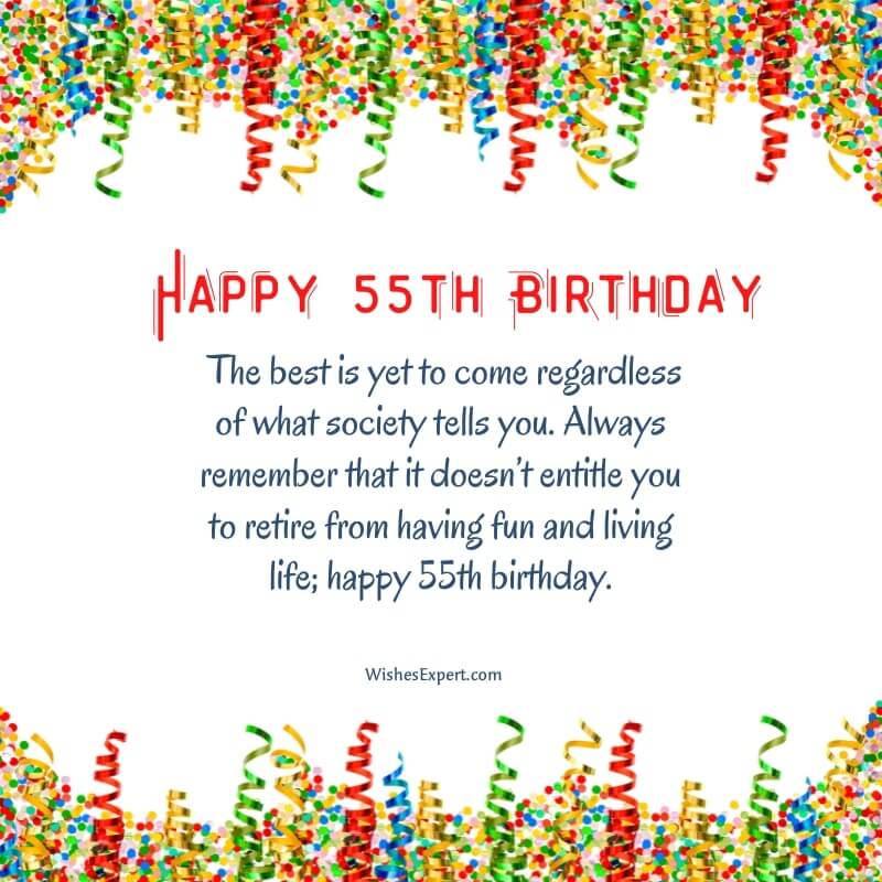 20+ Fabulous 55th Birthday Wishes And Quotes