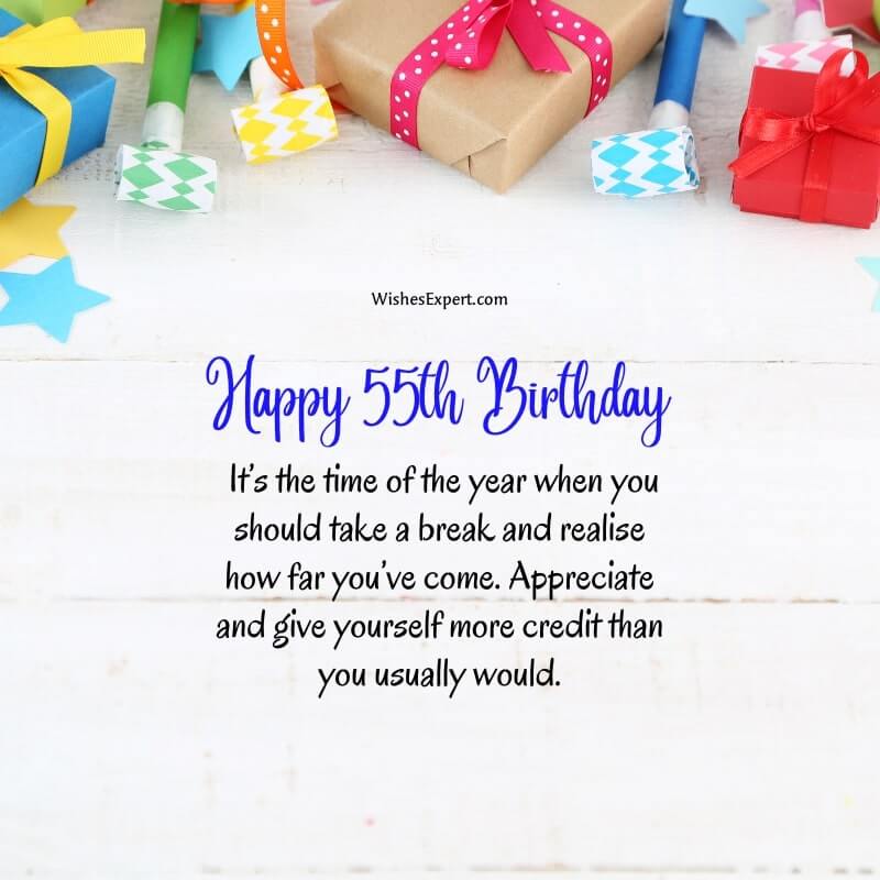 Happy 55th Birthday Wishes