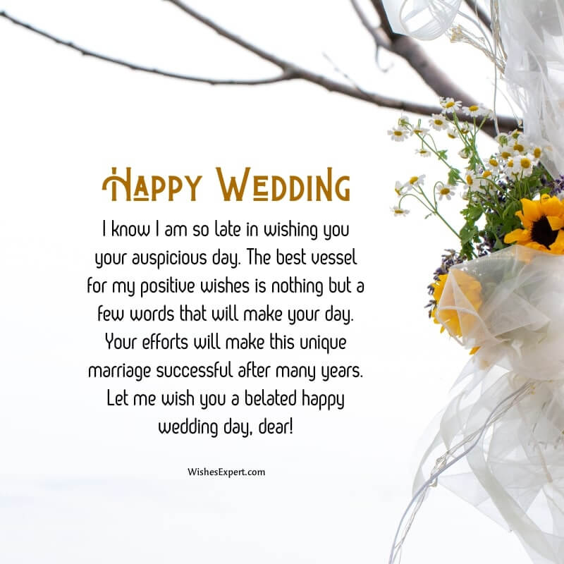 Happy Belated Wedding Wishes