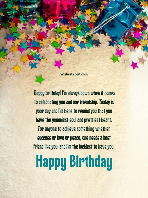 Text Happy Birthday Paragraph For Best Friend 