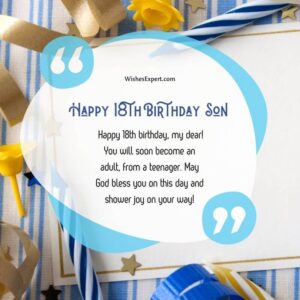 35+ Cute And Creative Happy 18th Birthday Son Wishes