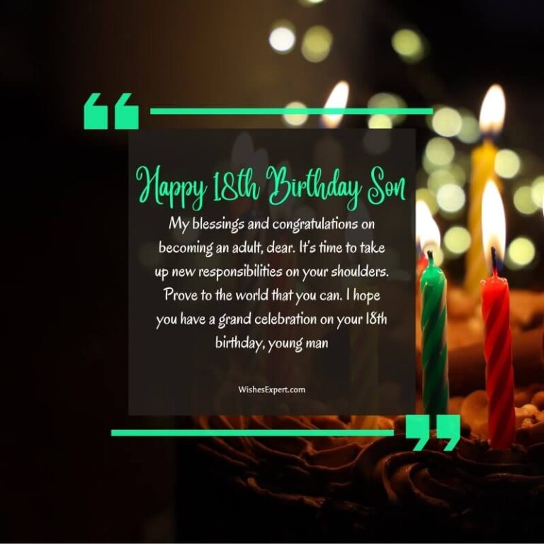 35+ Cute And Creative Happy 18th Birthday Son Wishes — free download