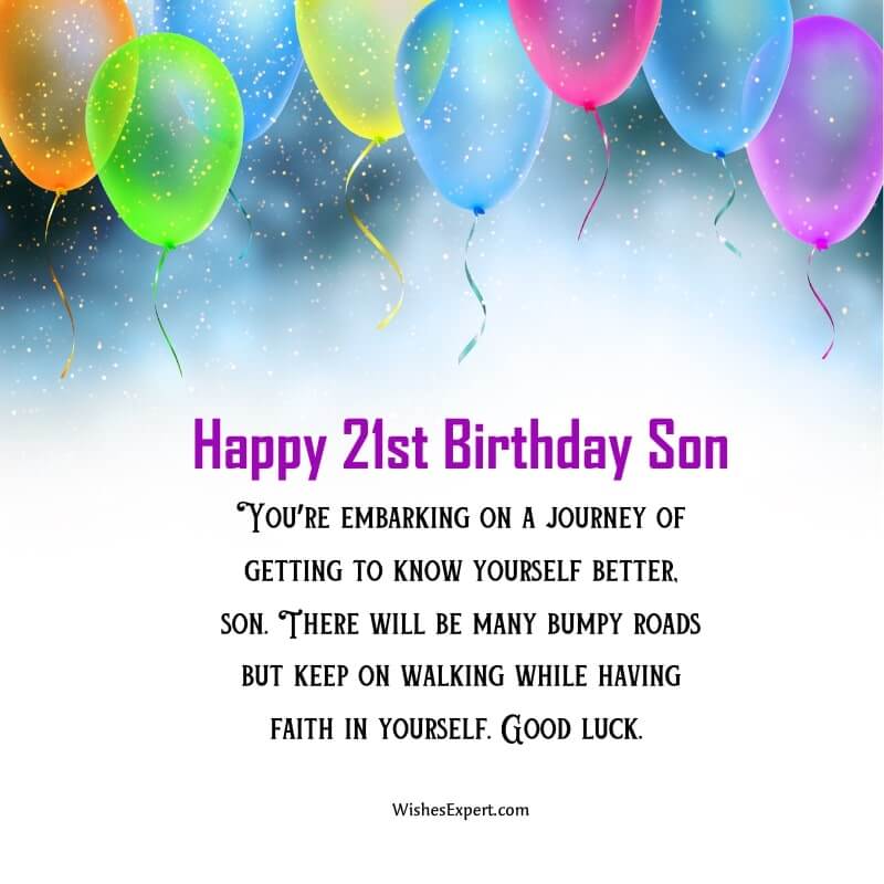 21st Birthday Wishes For Son