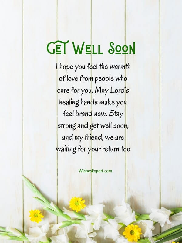 Get Well Soon Prayers For A Speedy Recovery For A Friend