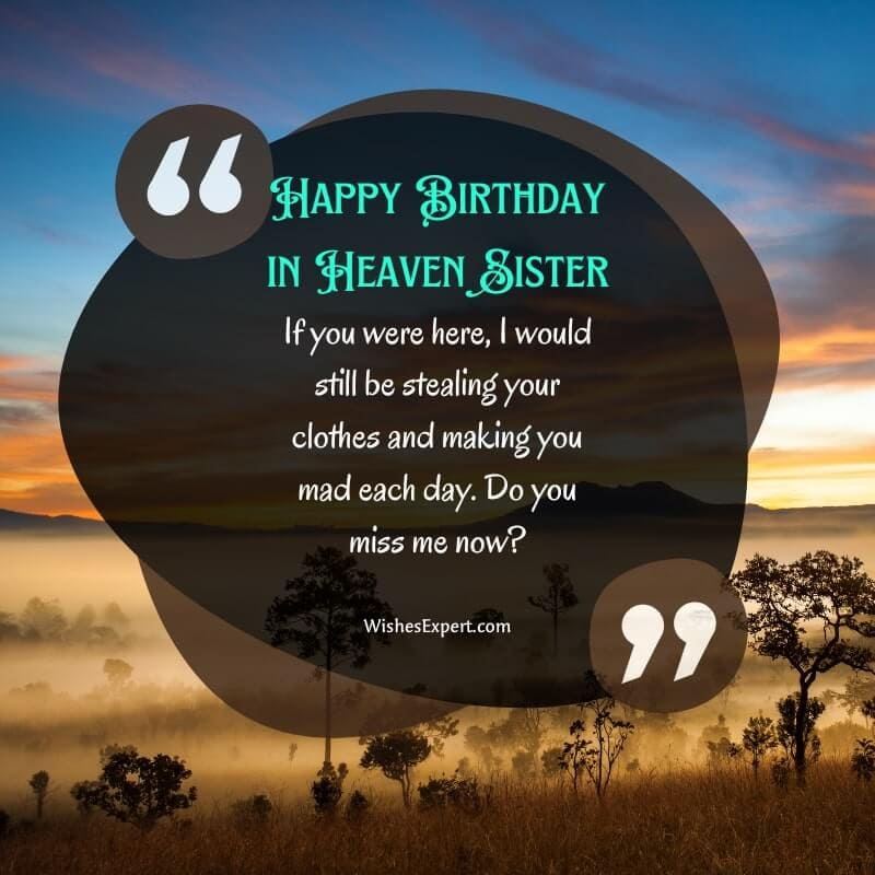 Happy Birthday In Heaven Sister