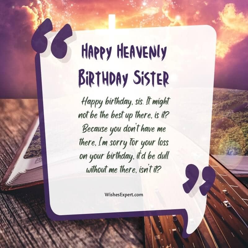 Happy Birthday In Heaven Sister