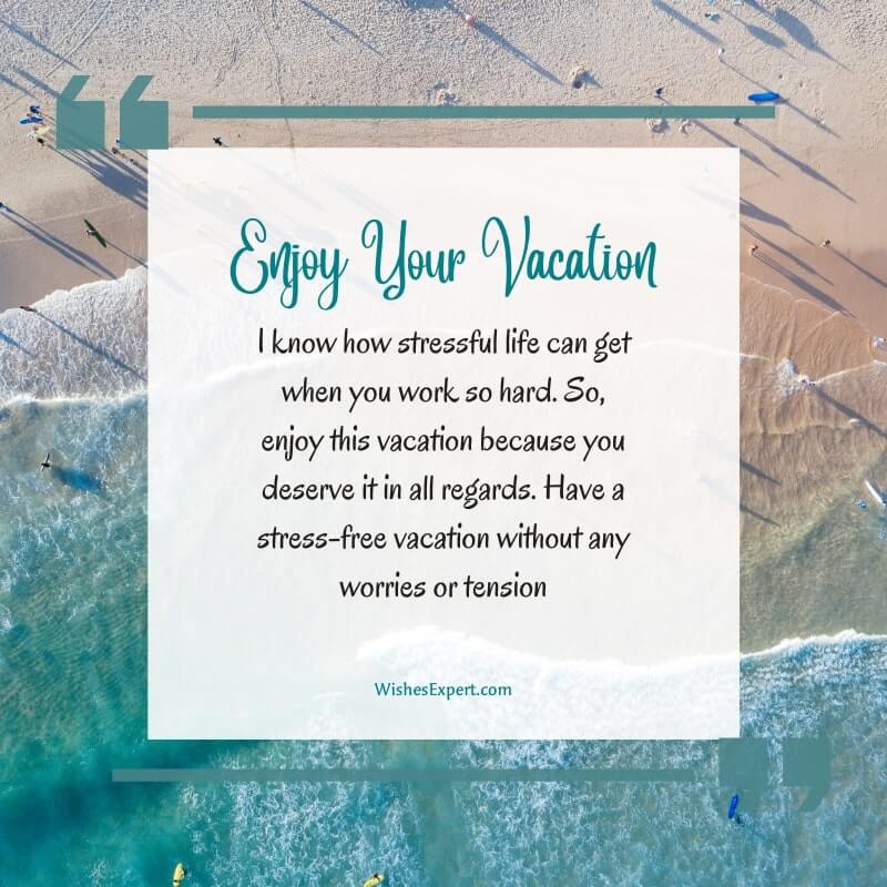 Happy Vacation Wishes Messages