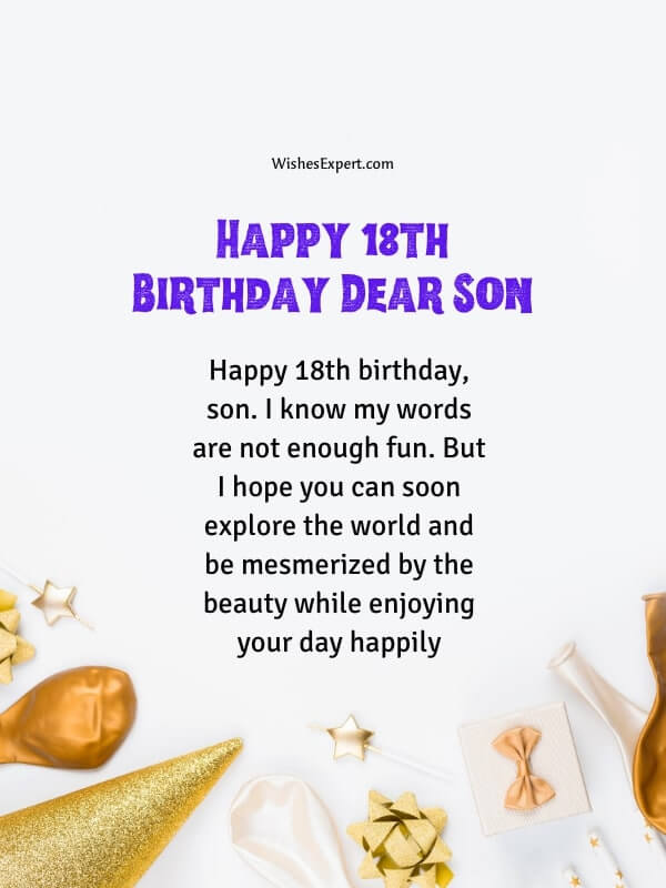 Inspirational 18th Birthday Quotes For Son