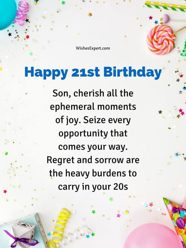 Inspirational 21st Birthday Quotes For Son