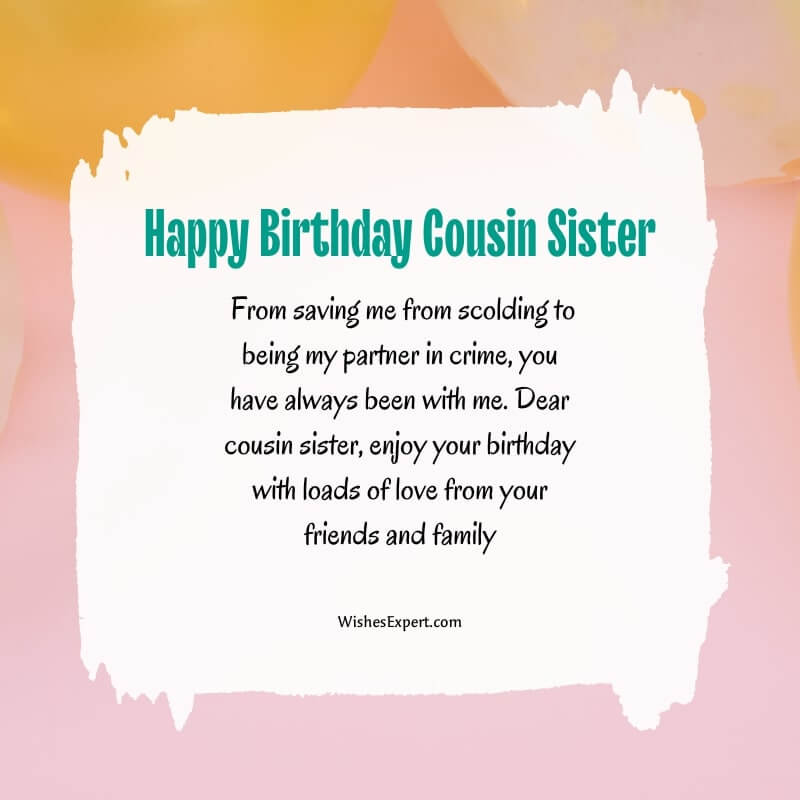 30+ Best Happy Birthday Wishes For Cousin Sister