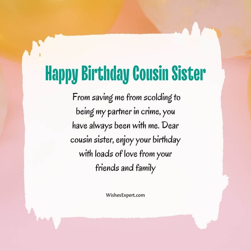 Birthday Wishes For Cousin Sister