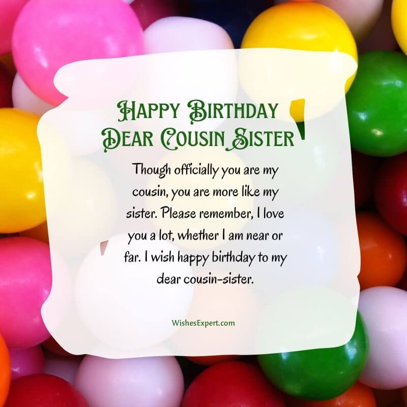Birthday Wishes For Cousin Sister