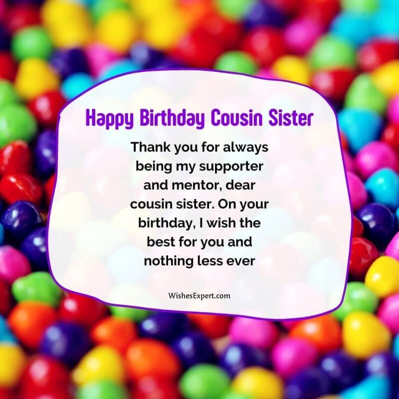 Birthday Wishes For Cousin Sister