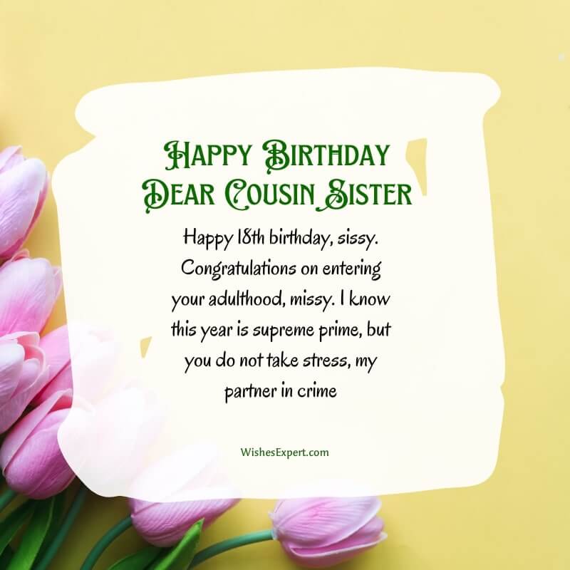 30+ Best Happy Birthday Wishes For Cousin Sister