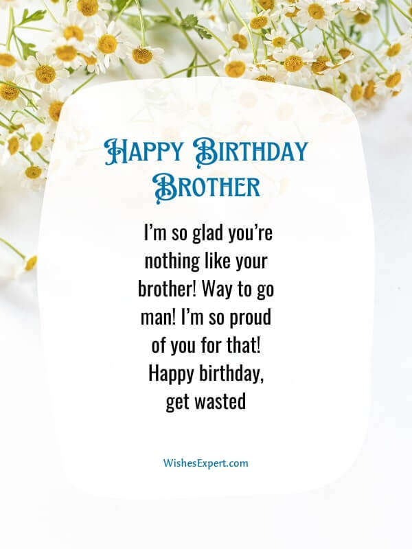 Funny Birthday Wishes For A Friend Like Brother