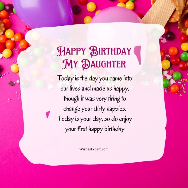 Best Birthday Wishes For A First Born Daughter