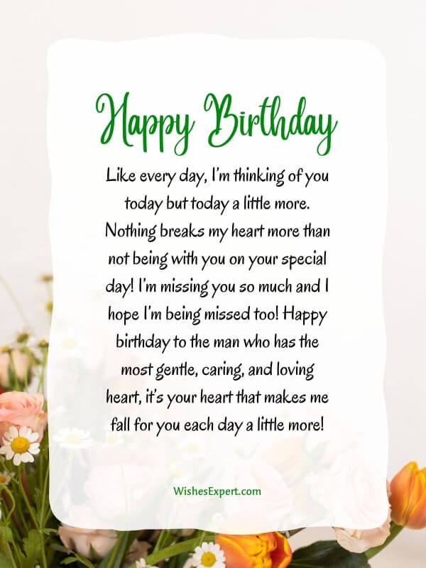 Long Birthday Messages For Long-distance Boyfriend 