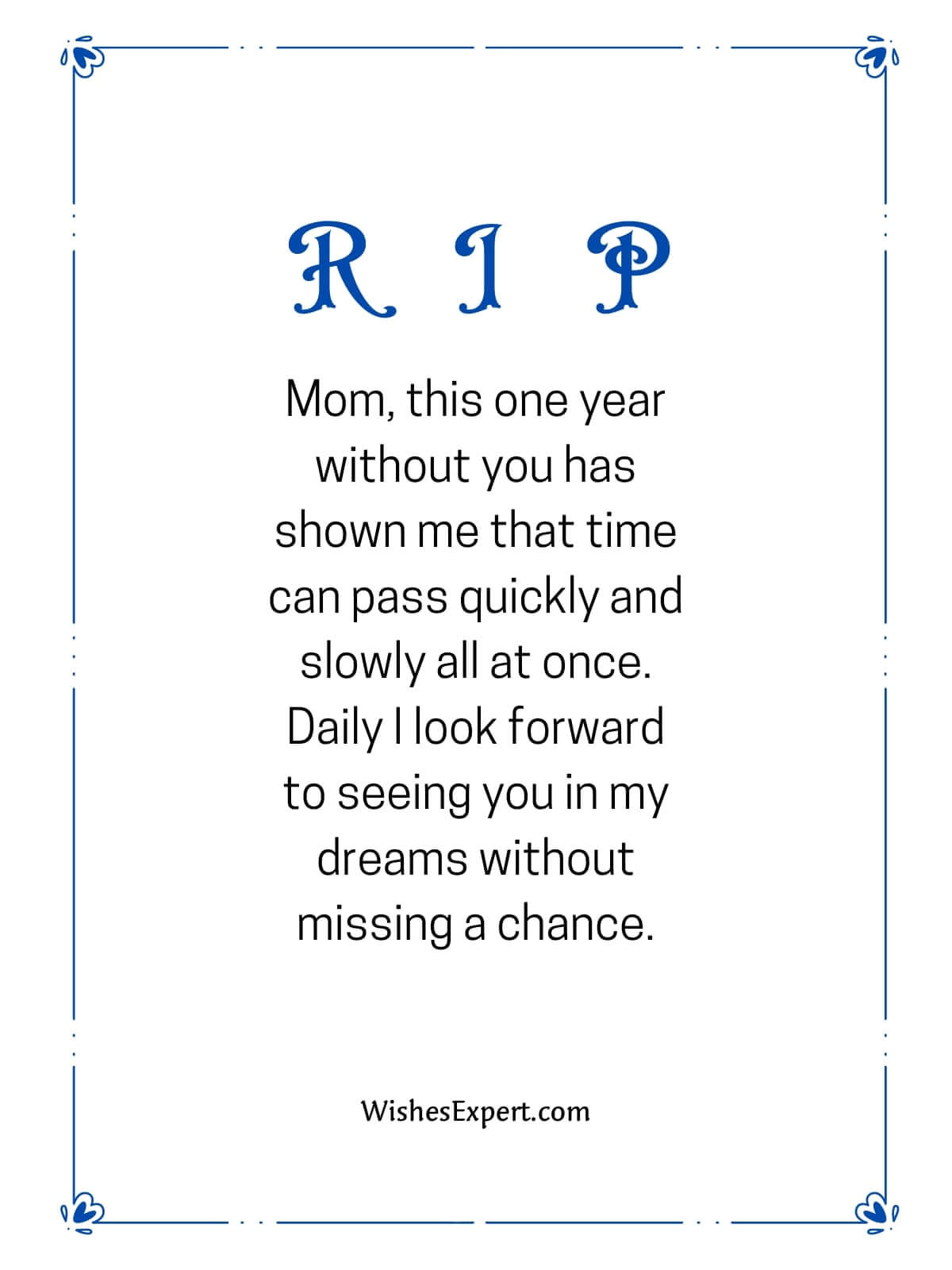 1-year Death Anniversary Quotes For Mom