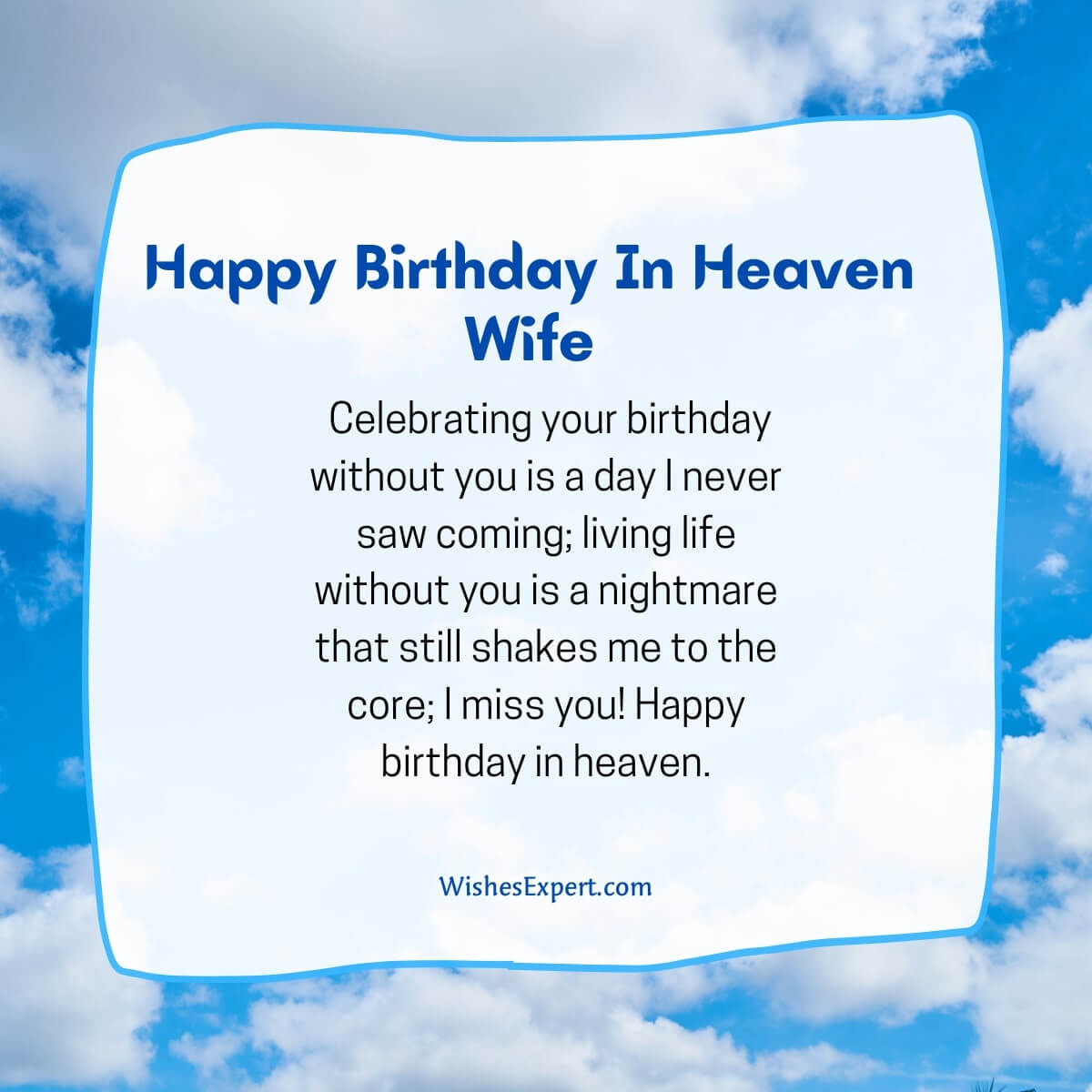 Birthday Wishes For Wife In Heaven