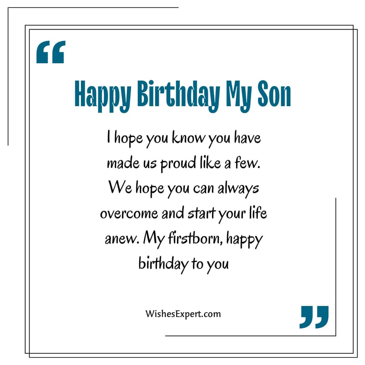 Emotional Birthday Wishes for My First-Born Son